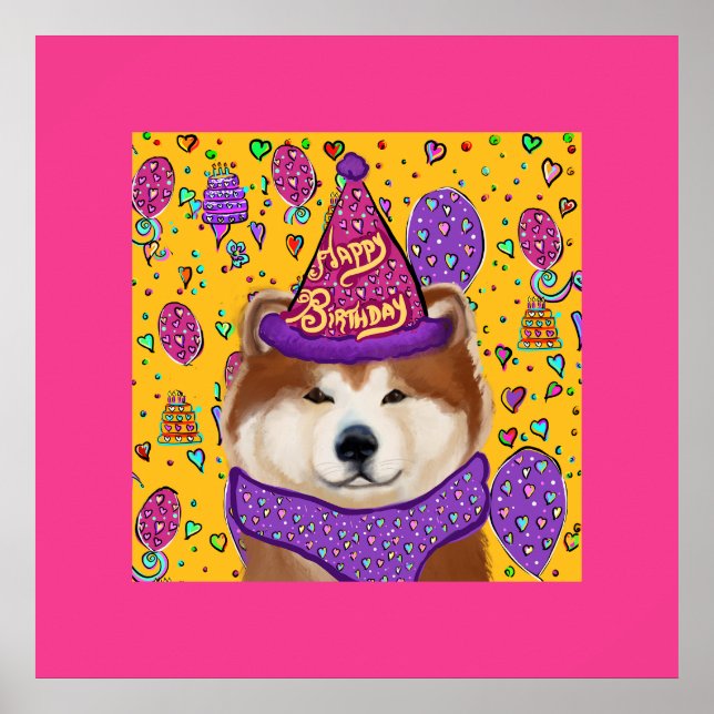 AKITA DOG POSTER (Vorne)