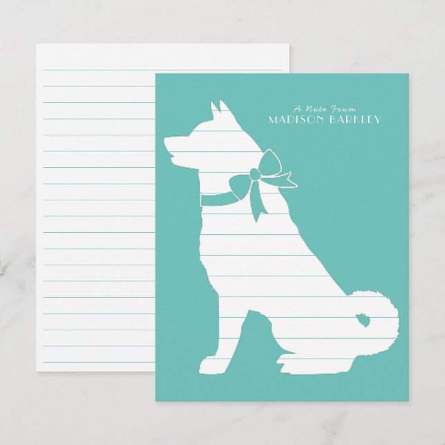 Akita Dog Puppy Dankeskarte (Vorne/Hinten)
