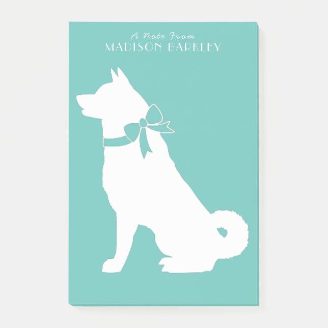 Akita Dog Puppy Post-it Klebezettel (Vorderseite)