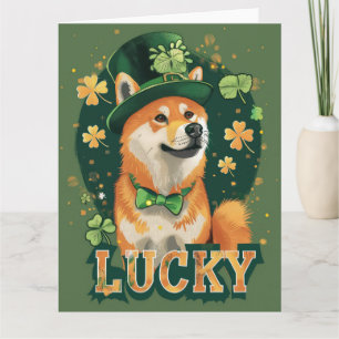 Akita Dog St. Patrick's Day Karte