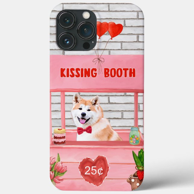Akita Dog Valentine's Day Kissing Booth Case-Mate iPhone Hülle (Rückseite)
