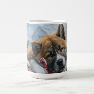 Akita Dog Weihnachtsfest Kaffeetasse