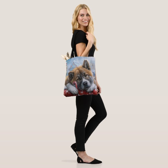 Akita Dog Weihnachtsfest Tasche (Am Model)
