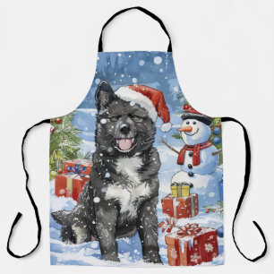 Akita Dog Winter Wonderland Weihnachtsfreude Schürze