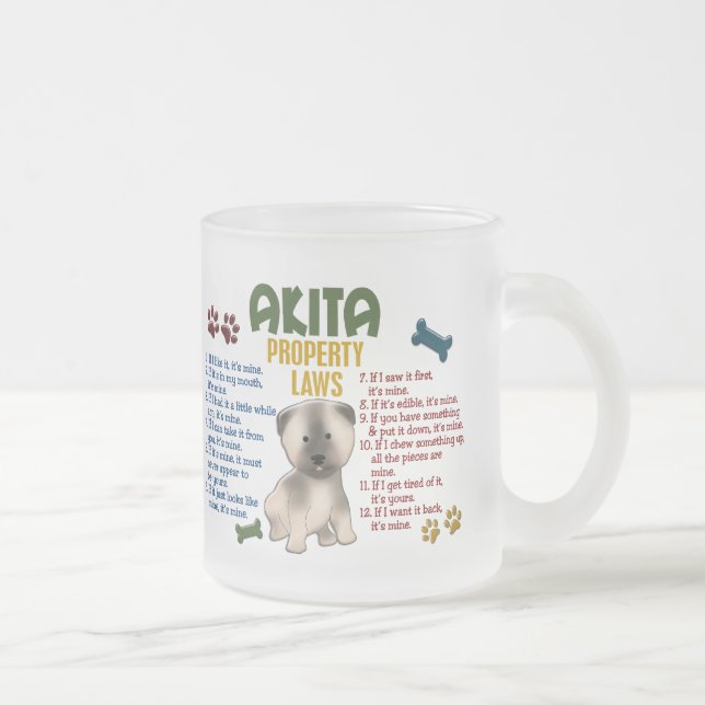 Akita-Eigentums-Gesetze 4 Mattglastasse (Rechts)
