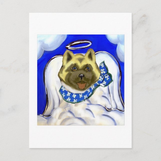Akita Engel Postkarte (Vorderseite)