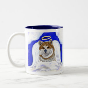 Akita Engel Zweifarbige Tasse