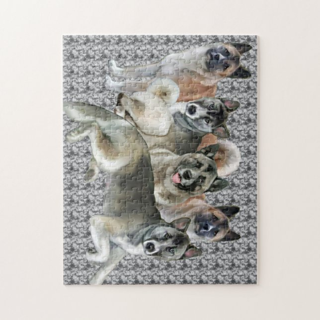 Akita Family Group Puzzle (Vertical)