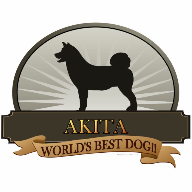Akita Freistehende Fotoskulptur (Vorne)