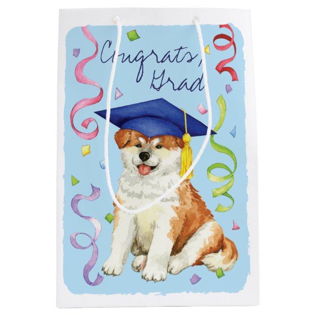 Akita Graduate Mittlere Geschenktüte (Vorderseite)