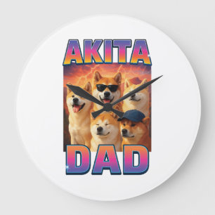 Akita Große Wanduhr