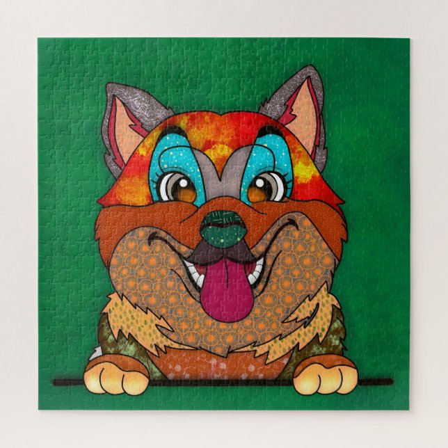 Akita hässliche Gesicht Jigsaw Puzzle (Vertikal)