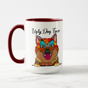 Akita hässlicher Hund Gesicht Tasse