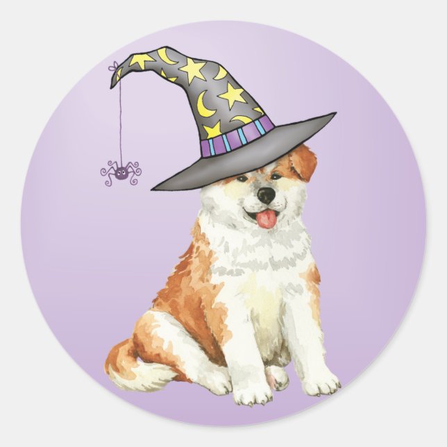 Akita Hexch Runder Aufkleber (Vorderseite)