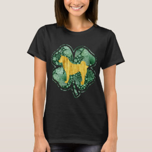 Akita Hund Clover Kleeblatt Irischer St Patricks T-Shirt