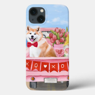 Akita-Hund Valentinstag-Lieferwagen Herzen Case-Mate iPhone Hülle