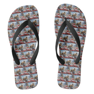 Akita-Hund Weihnachtsfest Flip Flops