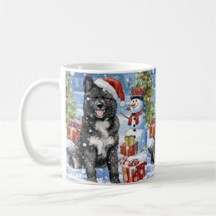Akita-Hund Winter Wonderland Weihnachtsfreude Kaffeetasse