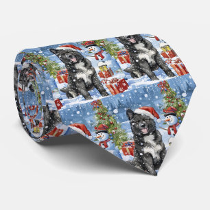Akita-Hund Winter Wonderland Weihnachtsfreude Krawatte