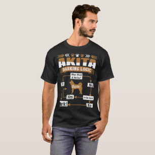 Akita-Hundeabstreifenlogik-T-Shirt T-Shirt
