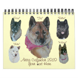 akita Hundportrait art japanese american art 2020 Kalender