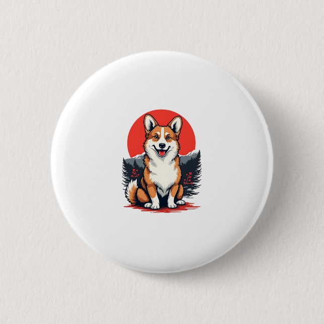 Akita Inu Dog Button (Vorderseite)