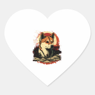 Akita Inu Dog Herz-Aufkleber