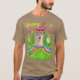 Akita Inu Dog Lover Floral Osterei Funny Akita  T-Shirt