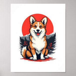 Akita Inu Dog Poster