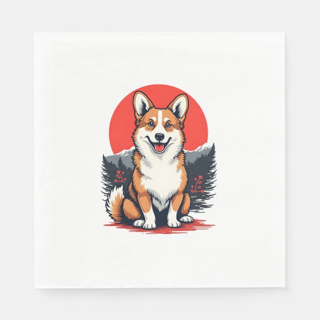 Akita Inu Dog Serviette (Vorderseite)