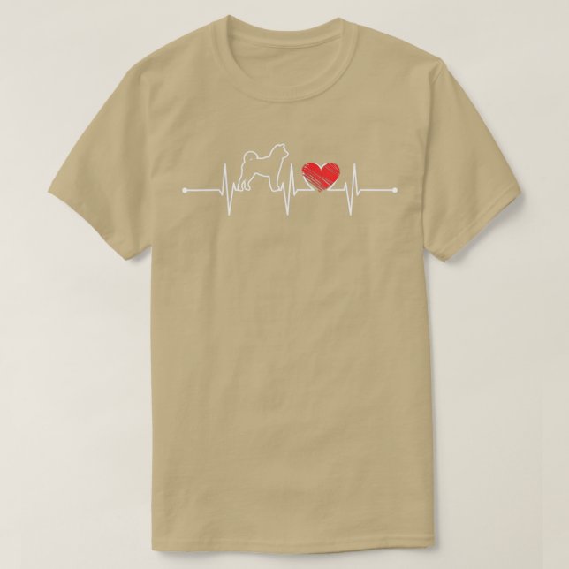 Akita Inu Heartbeat T-Shirt (Design vorne)