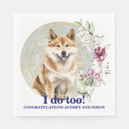 Akita Inu Wedding Napkins mit Hunden Foto Serviette
