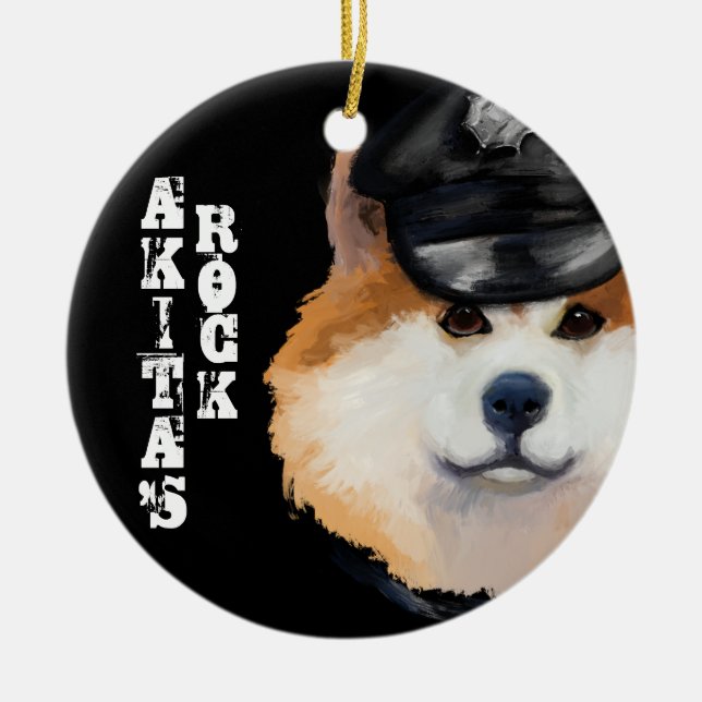 AKITA KERAMIK ORNAMENT (Vorne)