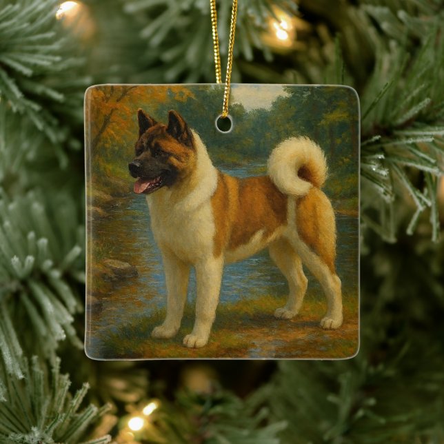 Akita Keramikornament (Baum)