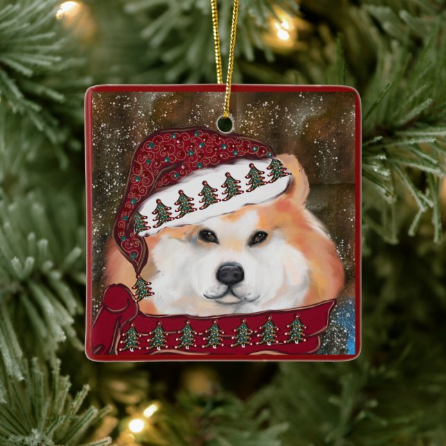 Akita Keramikornament (Baum)
