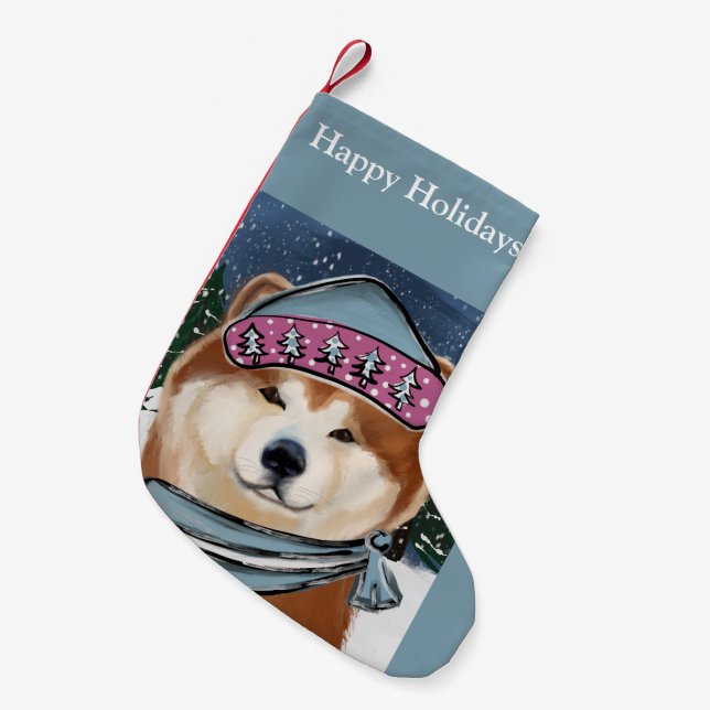 AKITA KLEINER WEIHNACHTSSTRUMPF (Vorderansicht (hängend))