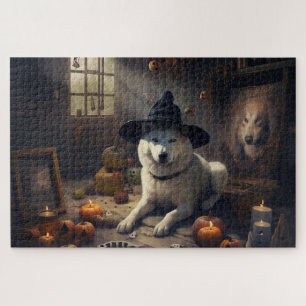 Akita Kürbisse Halloween Gruselig