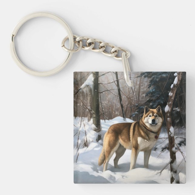 Akita Laisser Neige Noël (Devant)