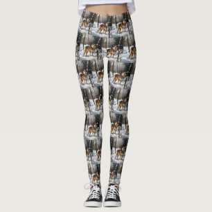 Akita Lass es schneien Weihnachten Leggings