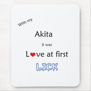 Akita Liebe bei First Lick Mousepad