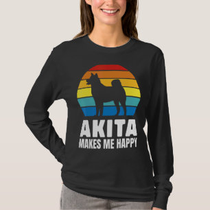 Akita macht mich glücklich Hund-Rasse T-Shirt