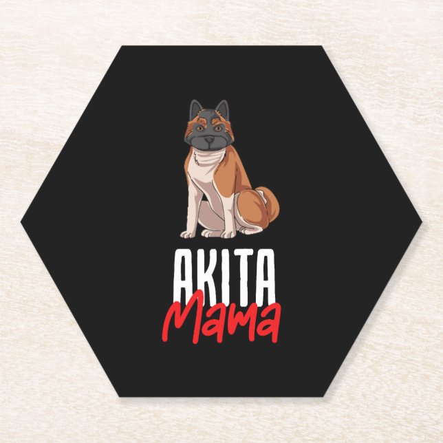 Akita Mama Untersetzer (Vorderseite)
