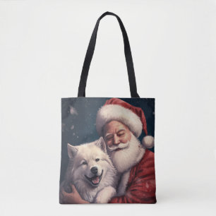 Akita mit Santa Claus Festive Weihnachten  Tasche