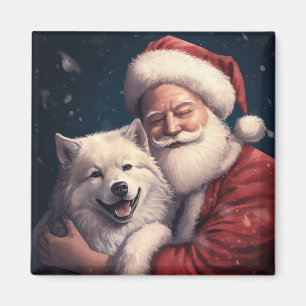 Akita mit Santa Claus Festives Weihnachten  Magnet
