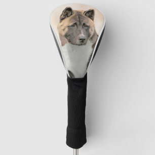Akita Painting - Niedliche Hundekunst Golf Headcover