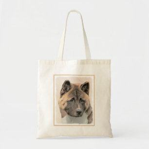 Akita Painting - Niedliche Original Hunde Kunst Tragetasche