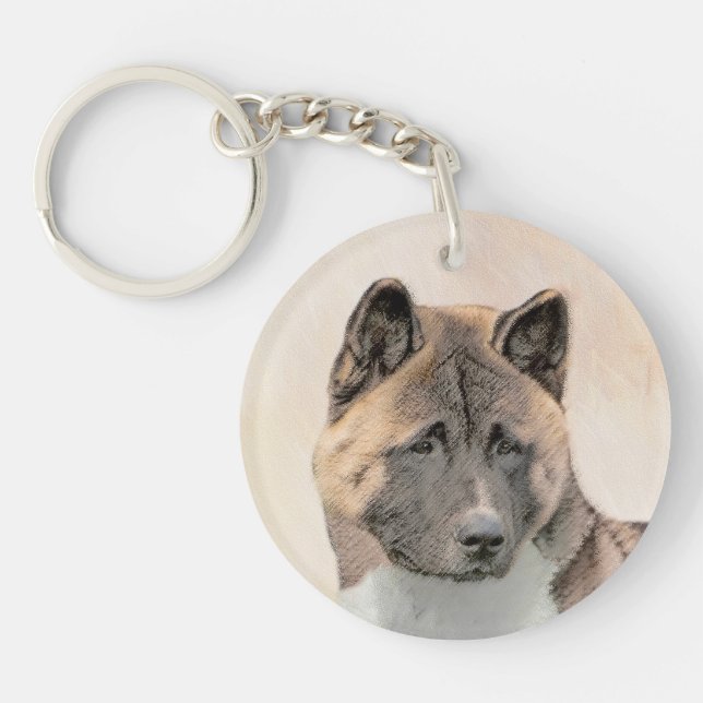Akita Peinture - Cute Original Chien Art (Devant)
