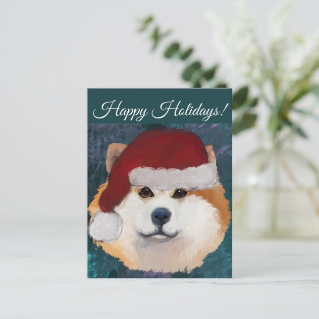 AKITA POSTKARTE (Stehend Vorderseite)