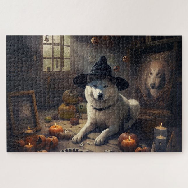 Akita Pumpkins Halloween Beängstigend (Horizontal)