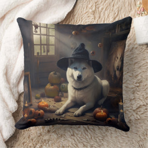 Akita Pumpkins Halloween Beängstigend Kissen